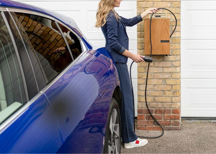 ev charging station installed at home
