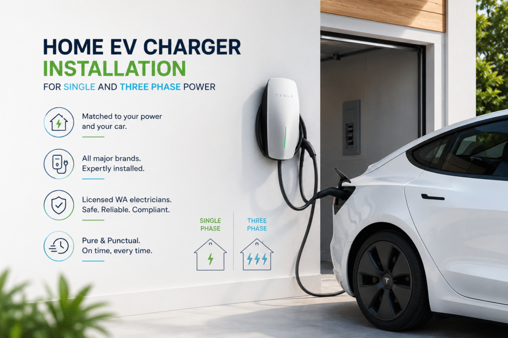 tesla vehicle parked next to house connected to EV charger