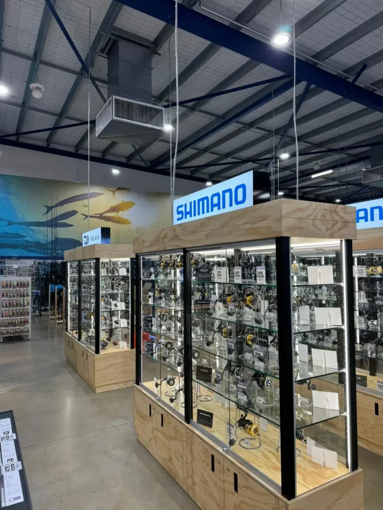 Commercial electrical installation at Shimano retail store in Perth